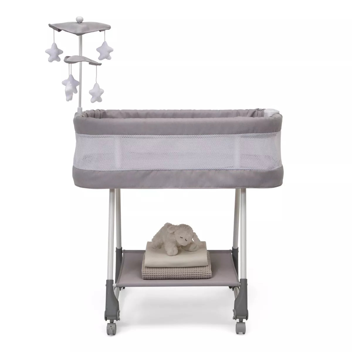 Simmons Kids' Shooting Star Rocking Bassinet with Airflow Mesh - Platinum