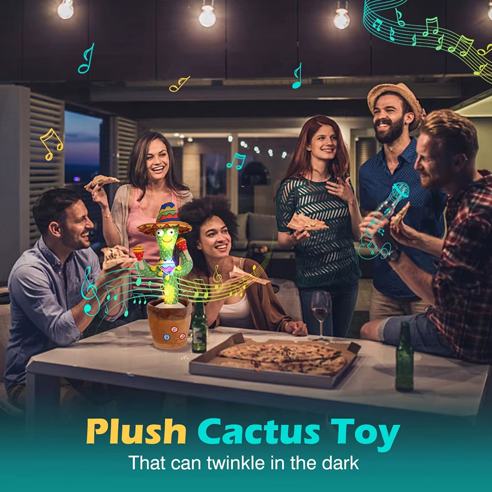 Talking Cactus Baby Toy Dancing Cactus Repeats What You Say for Kids with English Songs Dancing Toy for Gift Toddle Girls Boys