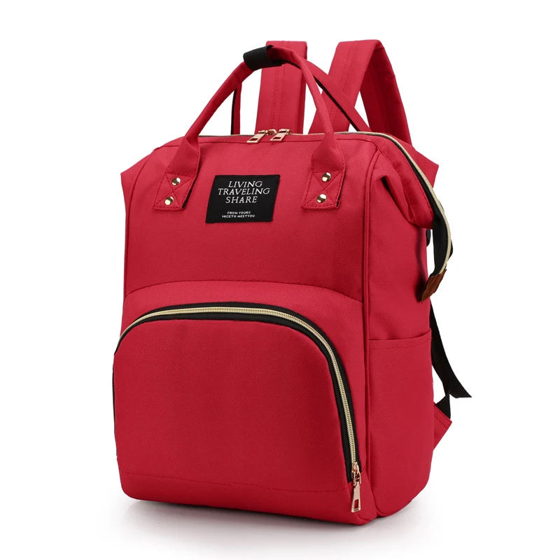 Large Capacity Canvas Mummy Bag Multifunctional Baby Bottle Thermal Insulation Travel Storage Bag Fashion Mummy Bag Hanging Bag