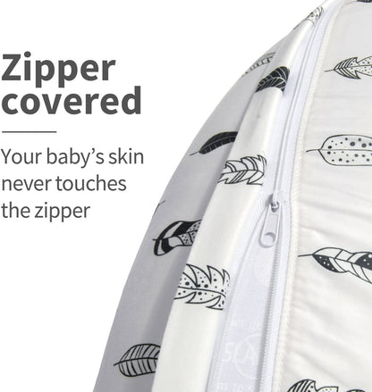 ALVABABY Nursing Pillow Cover Slipcover,Soft and Comfortable,Feathers Design,Maternity Breastfeeding Newborn Infant Feeding Cushion Cover ZT01