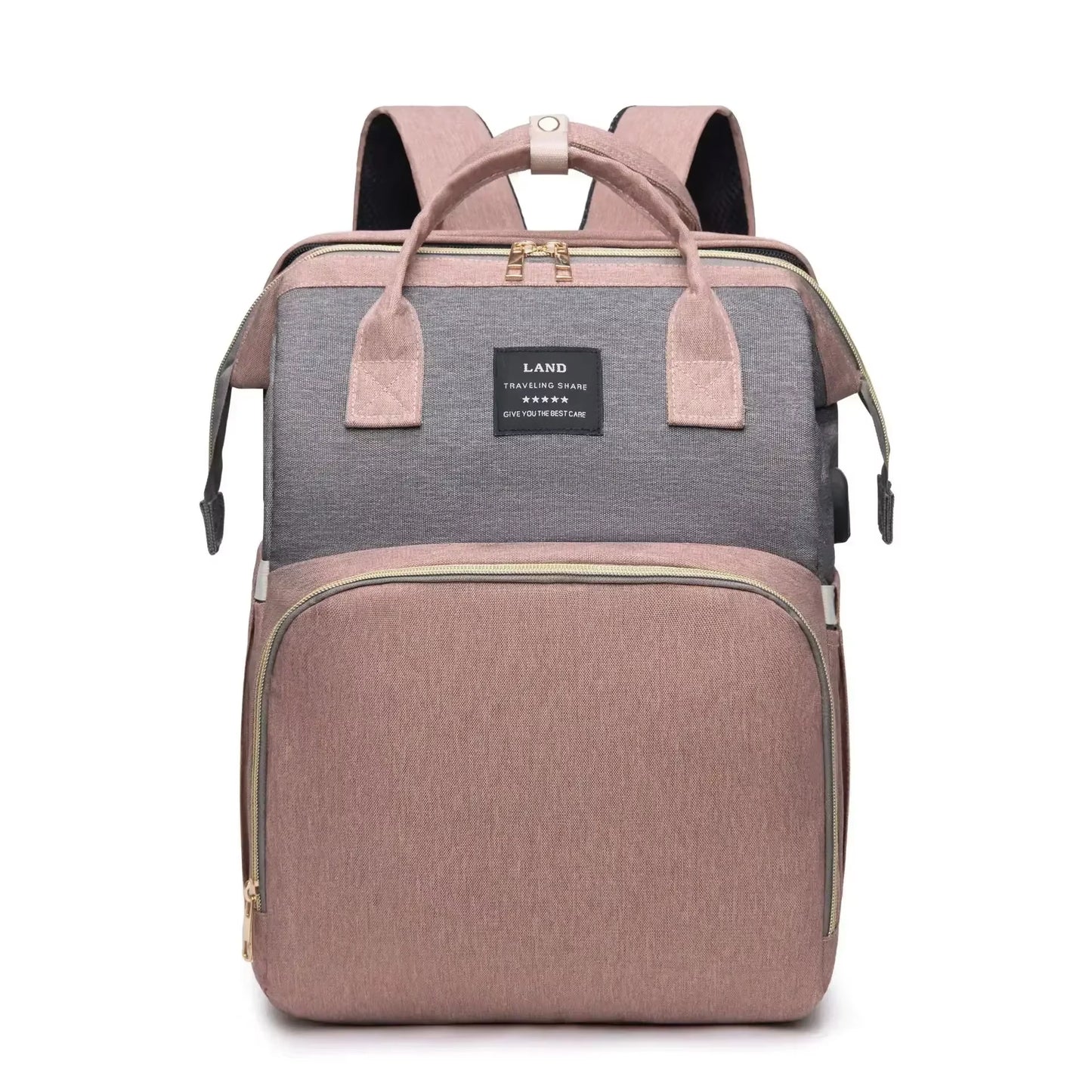 Mommy Bag Lightweight Portable Folding Crib Bed Large-Capacity Travel Maternity Bags Baby Backpack Female Mommy Outting Bag Gift