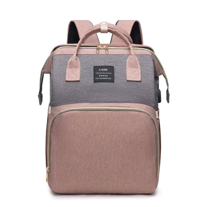 Mommy Bag Lightweight Portable Folding Crib Bed Large-Capacity Travel Maternity Bags Baby Backpack Female Mommy Outting Bag Gift